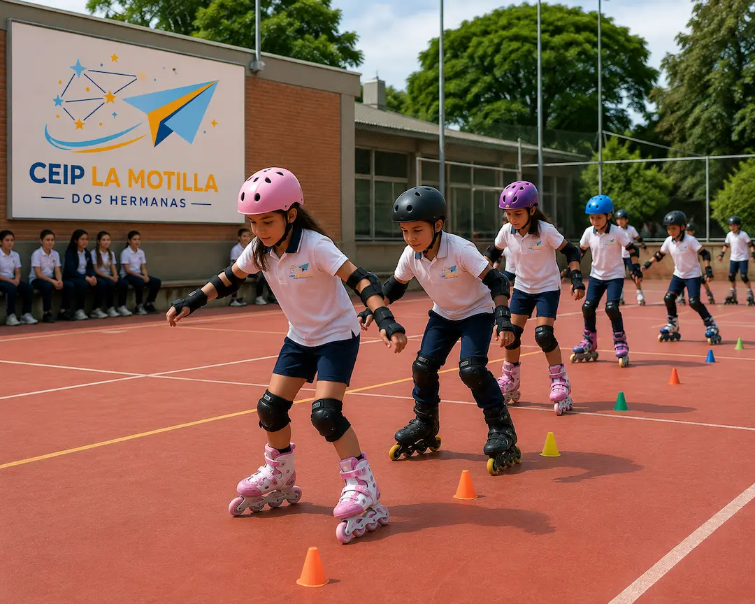 Patines preparados para una actividad de patinaje